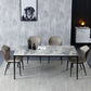 Modern Style Sintered Stone Dining Table Gray Rectangle Table with 4 Legs Clearhalo ' dining_table' 'Dining Tables & Seating' 'Dining Tables' 'Furniture' 'furniture_dining_table' 'Kitchen & Dining Furniture' 'kitchen&dining_furn' 'kitchen' 'kitchen_dining_table' 1200x1200_85f5eb0d-6404-4602-90a2-d2702035d536