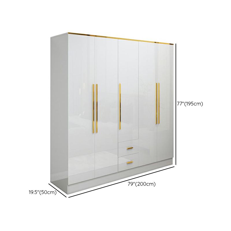 Armoire européenne moderne simple filet rouge luxe luxe petite chambre familiale