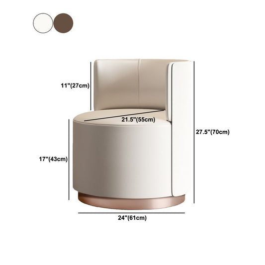 Faux Leather Armless Chair 24.01" Wide Chair for Living Room