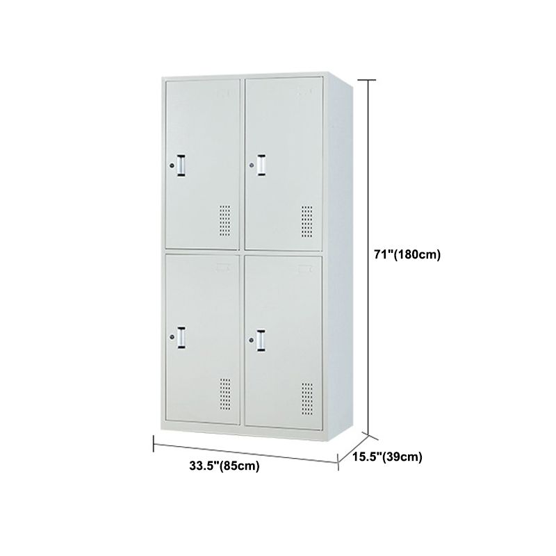 Modern Style Metal Wardrobe White Colour Freestanding Wardrobe Closet