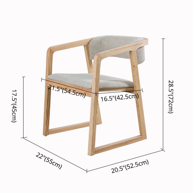 Glam Style Wooden Dining Arm Chair Matte Finish Open Back Dining Chair for Dinning Room Clearhalo ' kitchen&dining_furn' 'Dining Chairs' 'Dining Tables & Seating' 'dining_chair' 'furn' 'furn_dining_chair' 'Furniture' 'furniture_dining_chair' 'Kitchen & Dining Furniture' 'kitchen' 1200x1200_85f7966b-0773-484b-a7bb-1073a92f20a1