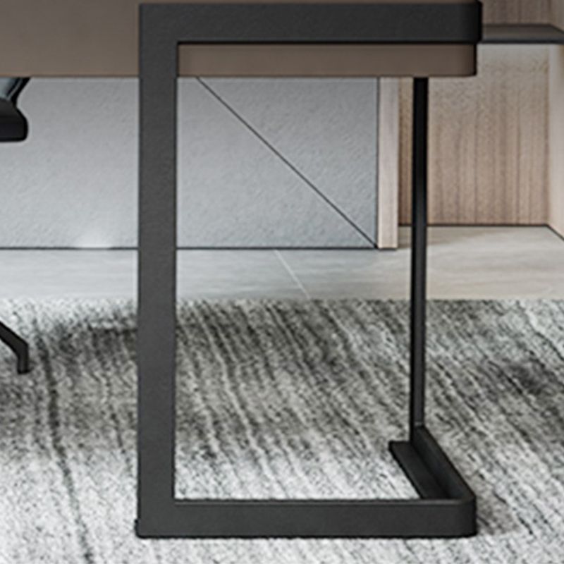 2つの引き出し付きの現代的な長方形のライティングデスクストーンオフィスデスク