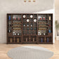 Modern Style Floor Wine Rack Wooden Frame Wine Bottle Rack for Home