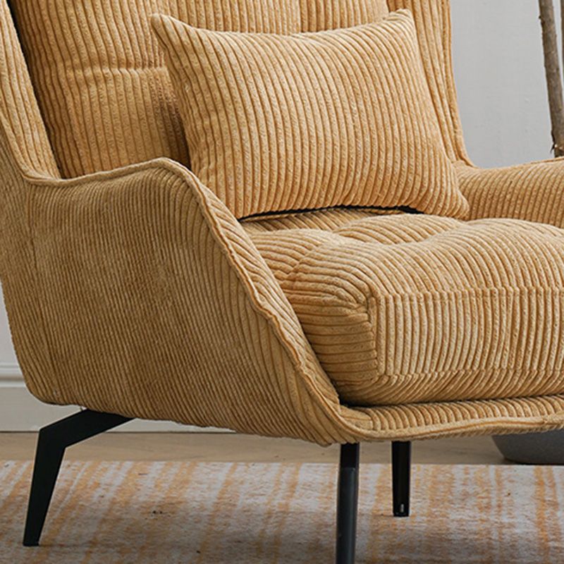 Modern Accent Chair Solid Color Corduroy Tufted Back Basic Four Leg Chair Clearhalo 'Accent Chairs' 'accent_chairs' 'Chairs & Seating' 'furn' 'furn_accent_chairs' 'Furniture' 'Living Room Furniture' 1200x1200_85fd1318-fa6a-4ab9-9a65-242dbbdf0979