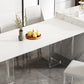 Glam Dinette Set with Solid Back Chairs 1/2/4/6/7/8 Pieces Glossy White Dining Table Set Clearhalo 'Dining Room Sets' 'Dining Tables & Seating' 'dining_room_set' 'furn' 'furn_dining_room_set' 'Furniture' 'Kitchen & Dining Furniture' 1200x1200_85ff18f6-c658-4748-8036-1c300b1bb245