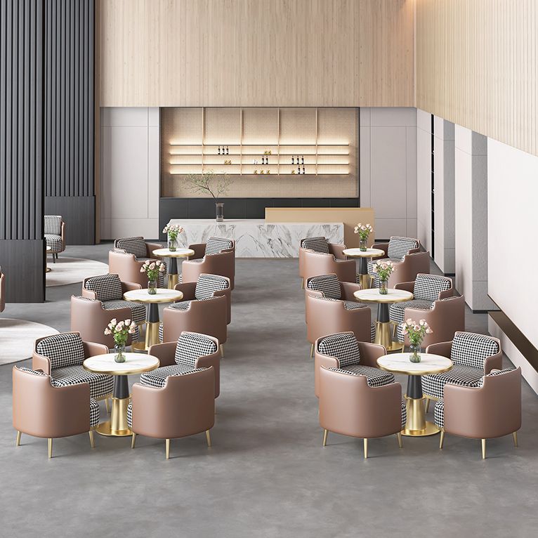 Luxury Sintered Stone Top Dining Table Round Table with Gold Metal Pedestal Clearhalo 'Dining Tables & Seating' 'Dining Tables' 'dining_table' 'furn' 'furn_dining_table' 'Furniture' 'furniture_dining_table' 'Kitchen & Dining Furniture' 'kitchen' 'kitchen_dining_table' 1200x1200_85ff75f4-25be-47eb-b2ee-b2237545555d