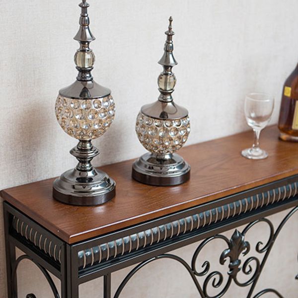 Table de la console de la console de pays française table de canapé de console finition antique