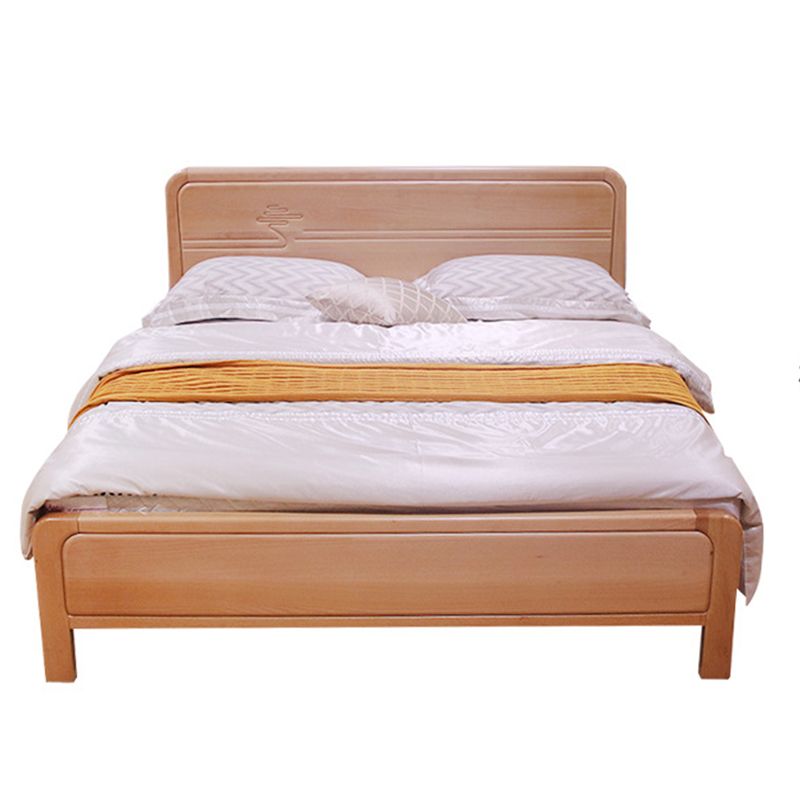 Letto standard naturale rettangolare letto moderno di faggio moderno di mid-secolo