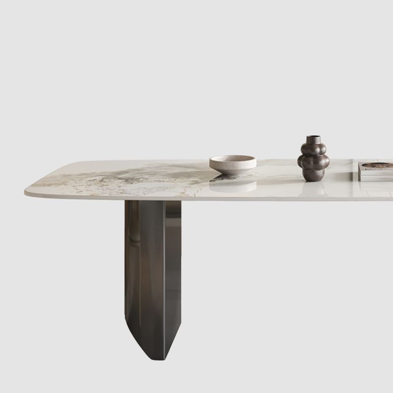 Ensemble de restauration moderne 1/7 pcs à manger rectangle avec chaises rembourrées