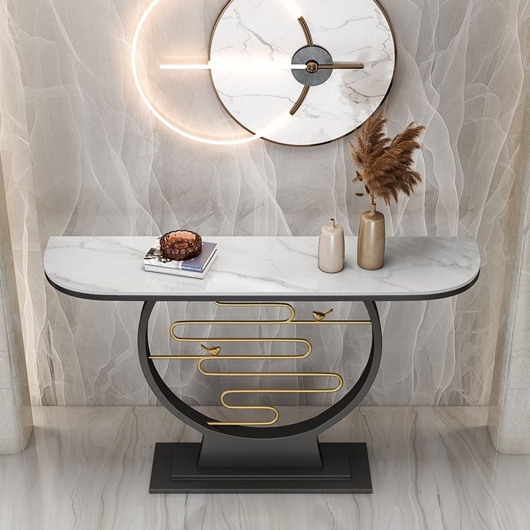 31,5 "hoher Steinkonsolentisch Moderner Fleckresistent Endtisch für die Halle