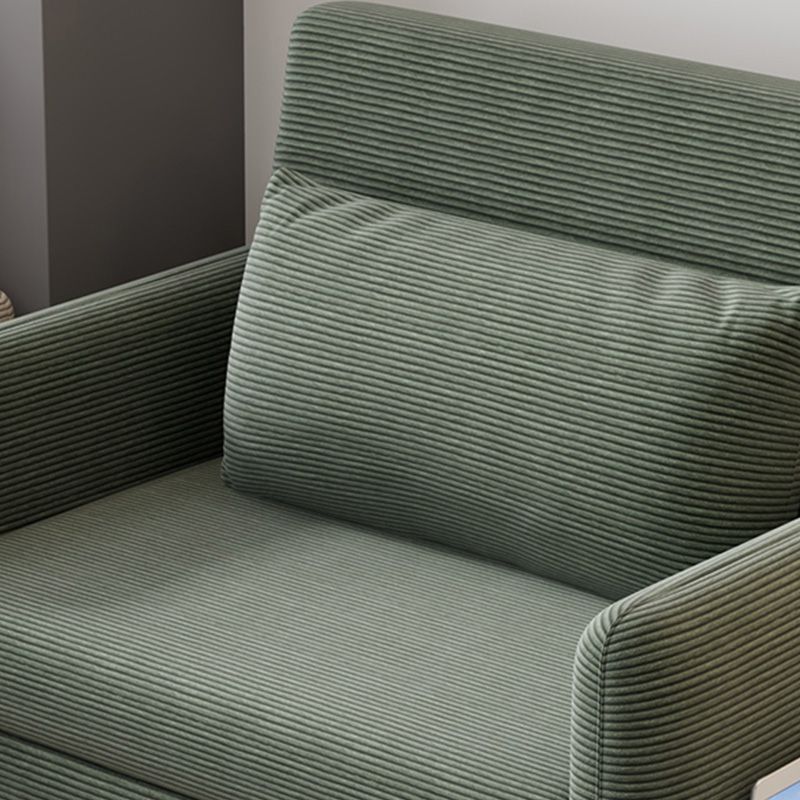 Glam corduroy kussen achterste slaapbank opslagbank in groen