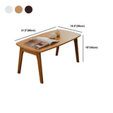 Contemporary Rectangular Folding Solid Wood Single Coffee Table