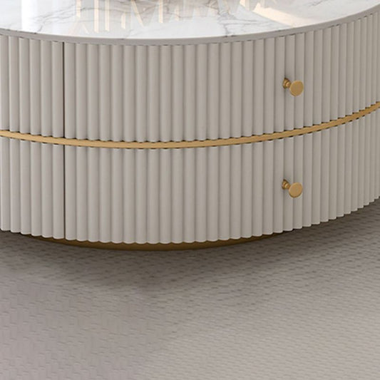 Round Nesting Coffee Table Set Frame Coffee Table with Storage Clearhalo 'Coffee & Accent Tables' 'Coffee Tables' 'coffee_tables' 'furn' 'furn_coffee_tables' 'Furniture' 'Living Room Furniture' 1200x1200_8604d793-35ff-41e9-bd6d-4d584c0f4547