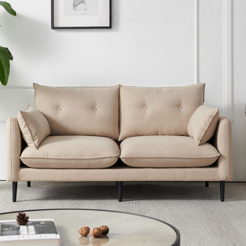 Linen Square Arm Modern Sofa with Loose Back for Living Room and Apartment Clearhalo 'furn' 'furn_sofas' 'Furniture' 'furniture_sofas' 'kitchen' 'kitchen_sofas' 'Living Room Furniture' 'Sofa' 'sofas' 1200x1200_86051e51-2f6f-472f-b54a-762495e5bf22