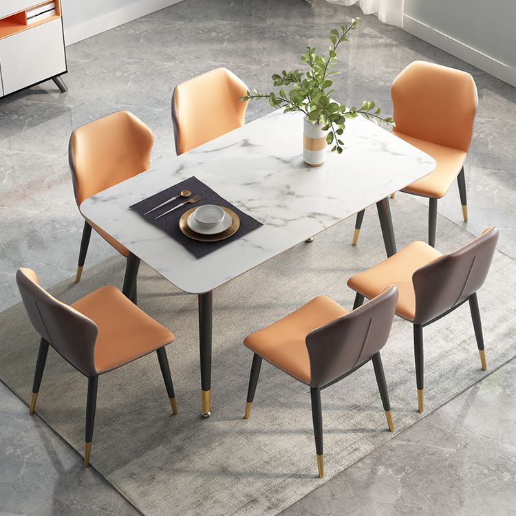 Minimalist Rectangle Shape Standard Dining Table Sintered Stone Dining Table for Kitchen Clearhalo ' dining_table' 'Dining Tables & Seating' 'Dining Tables' 'furn' 'furn_dining_table' 'Furniture' 'furniture_dining_table' 'Kitchen & Dining Furniture' 'kitchen&dining_furn' 'kitchen' 'kitchen_dining_table' 1200x1200_860b9e26-78bd-4488-a9f3-59d5d037aba6