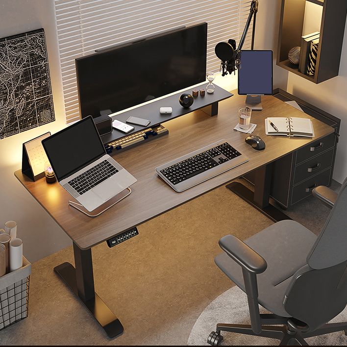 MODERNA BASE T-SHAPE BASE OFFICIO DESCIO RECTALLANGE IN LEGNO DESK PER CASA