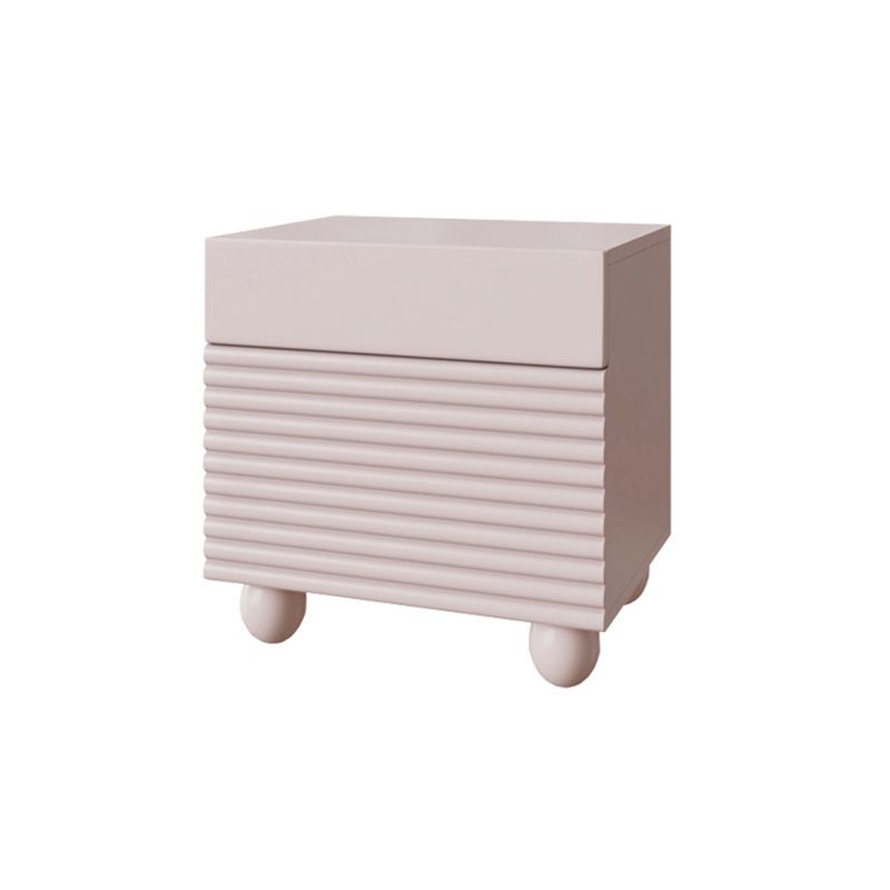 Mesa nocturna de madera escandinava de 19 años de altura con 2 cajones