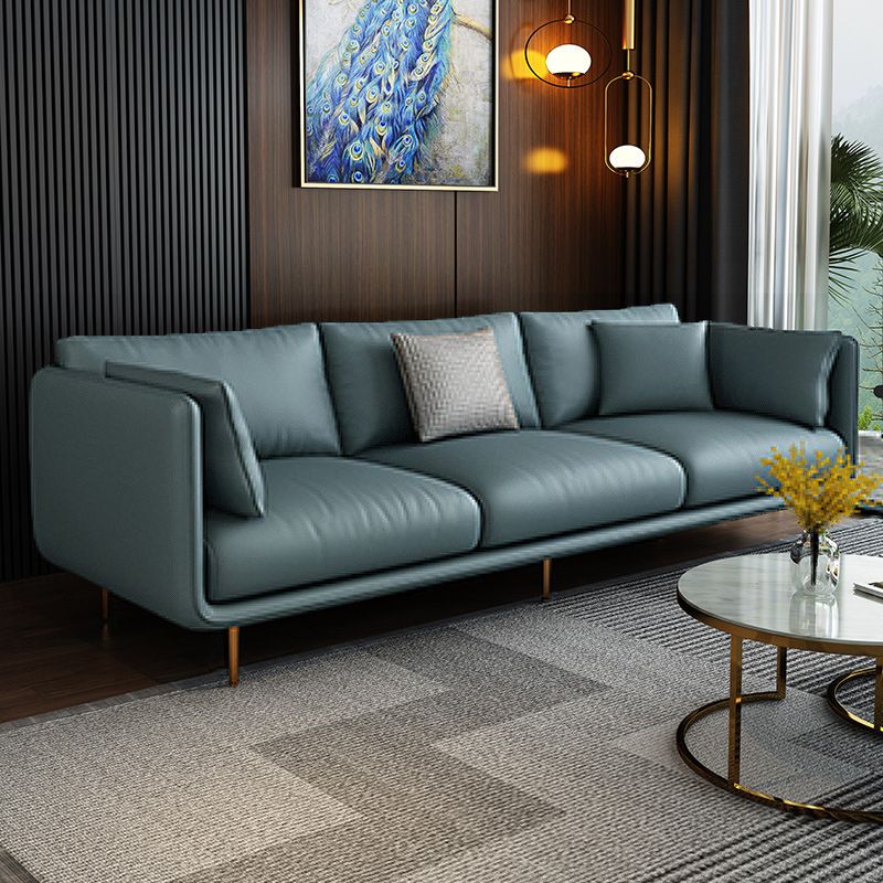 Contemporary Sofa with 3 Pillows Suare Arm Couch for Living Room Clearhalo 'furn' 'furn_sofas' 'Furniture' 'furniture_sofas' 'Living Room Furniture' 'Sofa' 'sofas' 1200x1200_86110e28-ad62-4115-85e6-484225bdf306