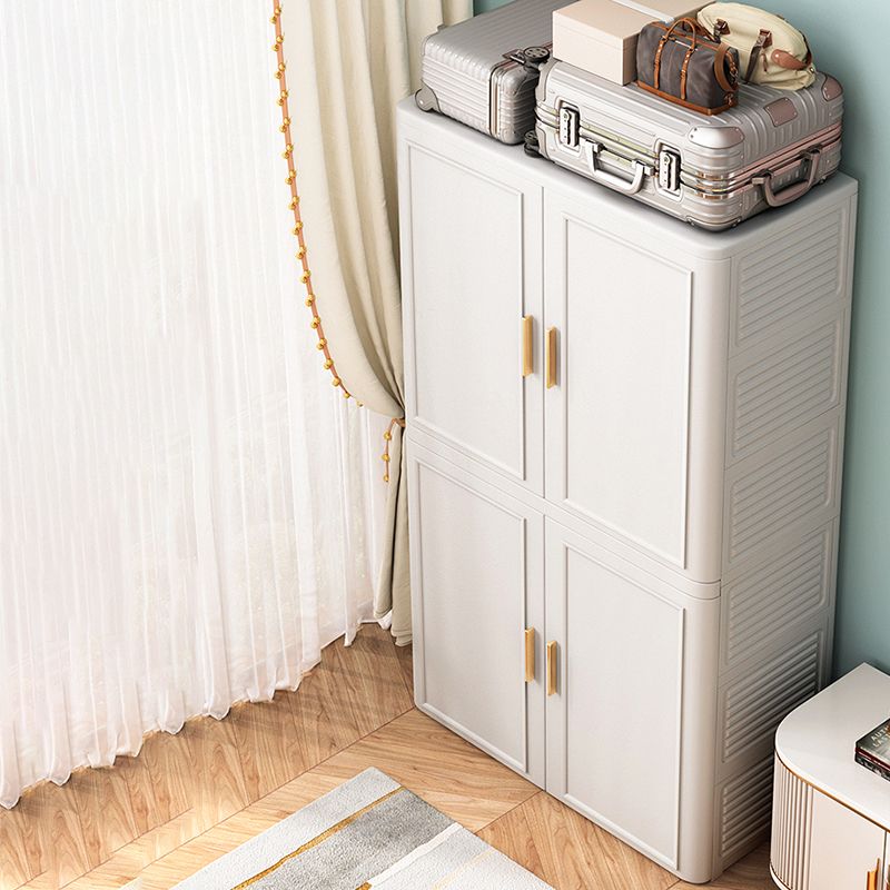 Armadio di stoccaggio in plastica opaca massicciatura a cerniera contemporanea