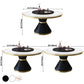 Glam Sintered Stone Round Shape Dining Table Kitchen Standard Dining Table with Pedestal Base Clearhalo ' dining_table' 'Dining Tables & Seating' 'Dining Tables' 'furn' 'furn_dining_table' 'Furniture' 'furniture_dining_table' 'Kitchen & Dining Furniture' 'kitchen&dining_furn' 'kitchen' 'kitchen_dining_table' 1200x1200_8611503c-202b-440a-8129-68e58f31bcd6