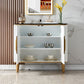 Sideboard in stile glam sideboard in marmo artificiale con mobile