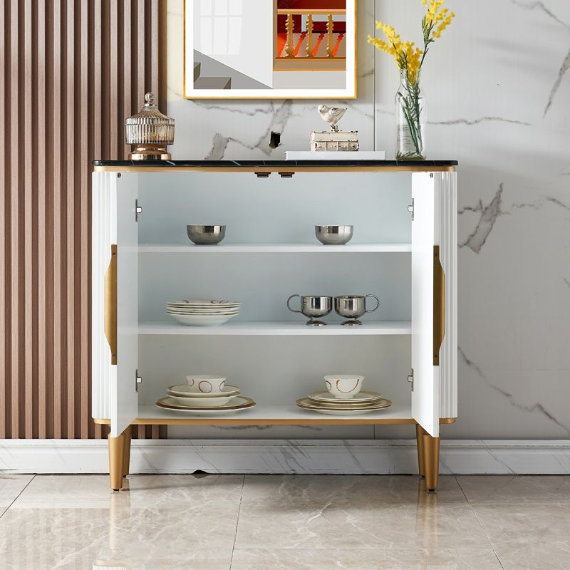 Sideboard in stile glam sideboard in marmo artificiale con mobile