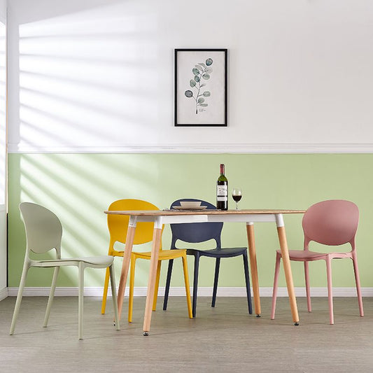 Contemporary Plastic Dining Chair Open Back Dining Side Armless Chair for Kitchen Clearhalo ' kitchen&dining_furn' 'Dining Chairs' 'Dining Tables & Seating' 'dining_chair' 'furn' 'furn_dining_chair' 'Furniture' 'furniture_dining_chair' 'Kitchen & Dining Furniture' 'kitchen' 1200x1200_8613bbe5-3d44-48d9-b293-4d16d02843dc