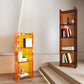 Modern Style Closed Back Bookshelf Standard Acrylic Bookcase with Rectangular Shelves