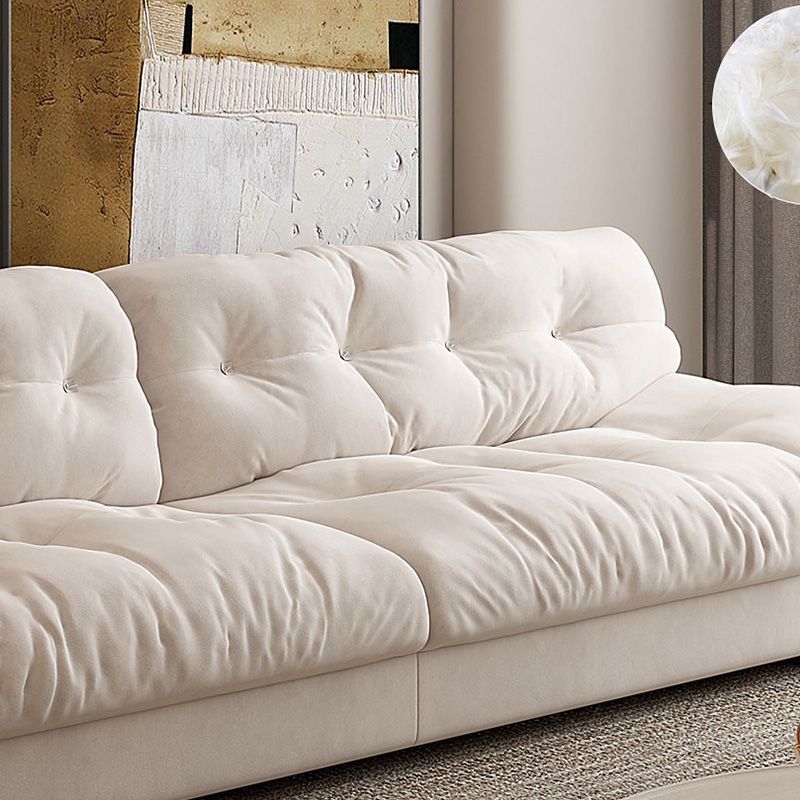 Contemporary White Sofa Faux Leather Armless Sofa with Loose Back Clearhalo 'furn' 'furn_sofas' 'Furniture' 'Living Room Furniture' 'Sofa' 'sofas' 1200x1200_8617489e-19a4-47a8-91f2-45dd885f7b1e