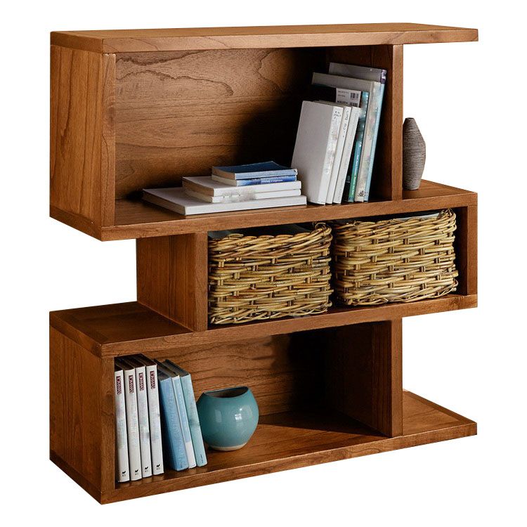 Geometric Closed Back Bookshelf Contemporary Wood Bookcase with Shelves Clearhalo 'Bookcases' 'furn' 'furn_bookcases' 'Furniture' 'Office Furniture' 1200x1200_8617c19b-4a2d-44fe-90dd-19bb30a42015