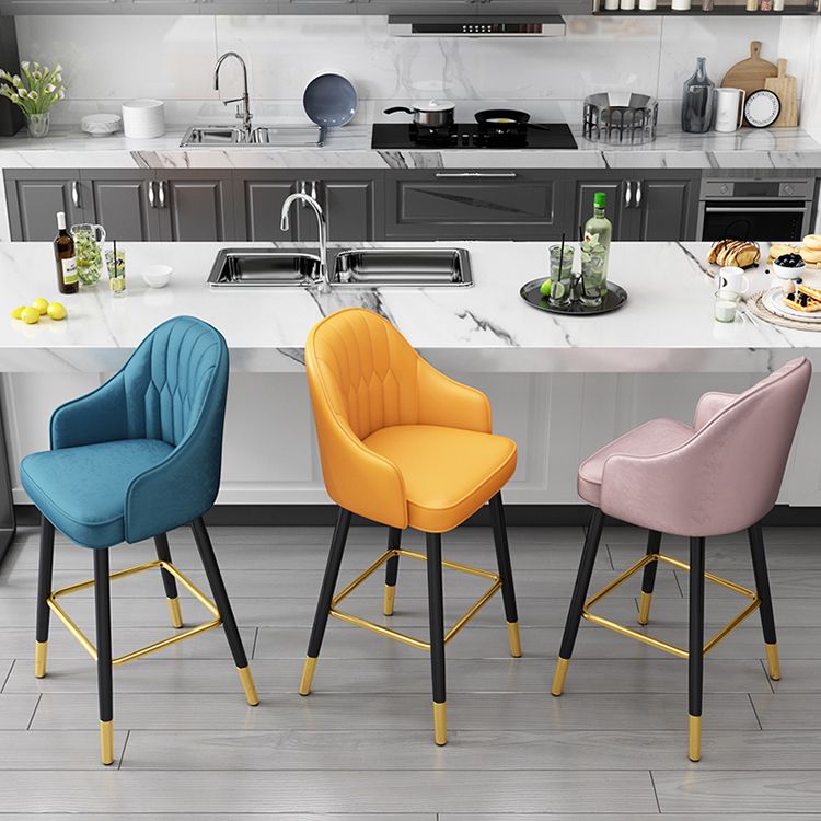 Scandinavian Home Armed Stool Matte Finish Upholstered Bar Stools Clearhalo 'Bar Furniture' 'Bar Stools' 'bar_stools' 'furn' 'furn_bar_stools' 'Furniture' 'furniture_bar_stools' 'Kitchen & Dining Furniture' 1200x1200_8619a024-e6a1-482b-8e0c-f05f864ebd5e