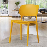 Eigentijdse stijl eetkamerstoel armloze eetkamerstoel met plastic benen voor keuken