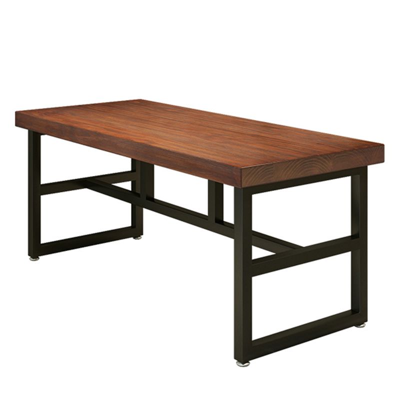 Industrial 1/2/3/4/5 pezzi mobili sedie da pranzo a rettangolo in legno massiccio impostati in marrone