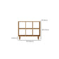 Modern Style Open Back Bookshelf Solid Wood Bookcase with Shelves