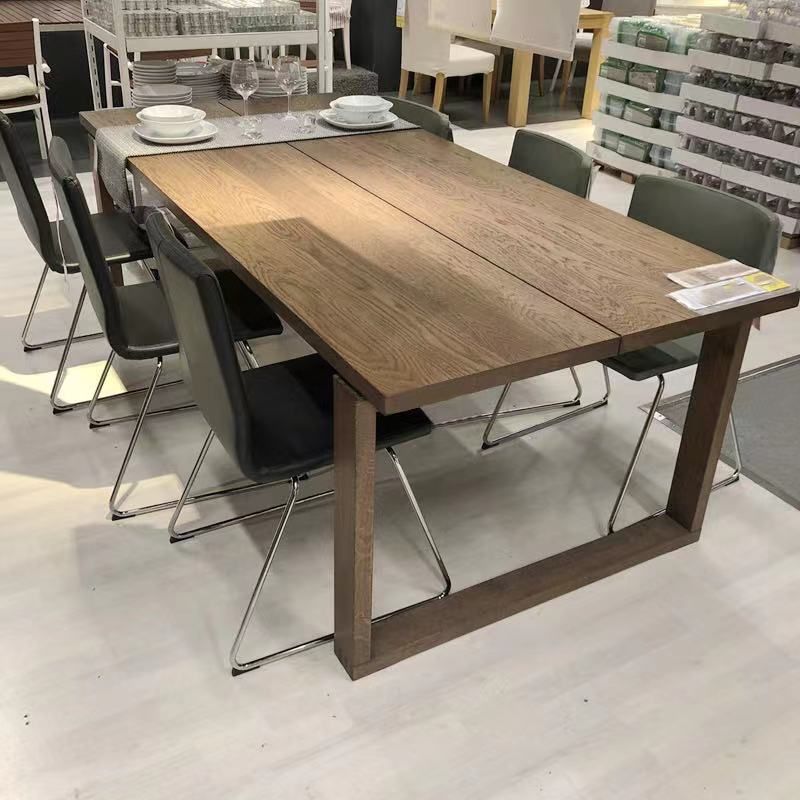 Rectangle Casual Dining Table Wood Color Fixed Table with Ashwood Solid Wood Clearhalo ' dining_table' 'Dining Tables & Seating' 'Dining Tables' 'furn' 'furn_dining_table' 'Furniture' 'furniture_dining_table' 'Kitchen & Dining Furniture' 'kitchen&dining_furn' 'kitchen' 'kitchen_dining_table' 1200x1200_861f518e-1f4b-470e-b624-d2dd126d3e8d