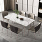 Modern 1/3/4/5/7 Pieces Dinette Set with White Sintered Stone Rectangle Dining Table Set Clearhalo 'Dining Room Sets' 'Dining Tables & Seating' 'dining_room_set' 'furn' 'furn_dining_room_set' 'Furniture' 'furniture_dining_room_set' 'Kitchen & Dining Furniture' 1200x1200_861fa707-4a38-4df2-8b16-8dc1b5dc7500