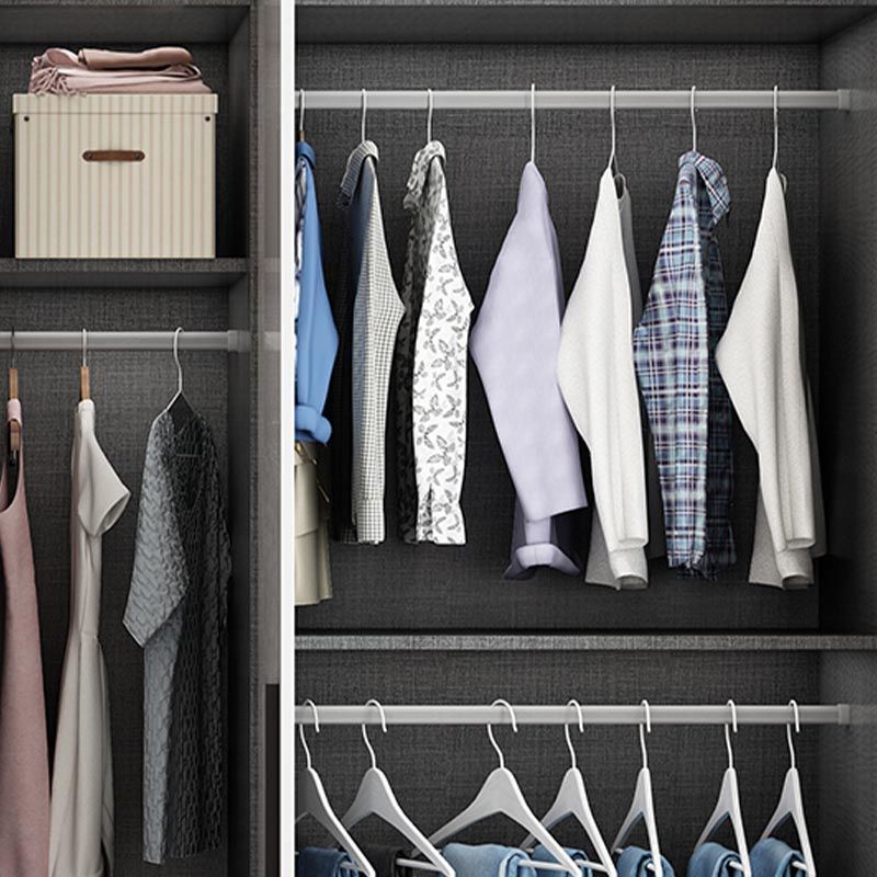 Manufactured Wood Glossy White Cabinet Modern Storage Cabinet with Hinged Doors Clearhalo 'Armoires & Wardrobes' 'armoires_wardrobes' 'Bedroom Furniture' 'furn' 'furn_armoires_wardrobes' 'Furniture' 1200x1200_861fe937-ee1d-40e0-84b3-0ffed38edf65