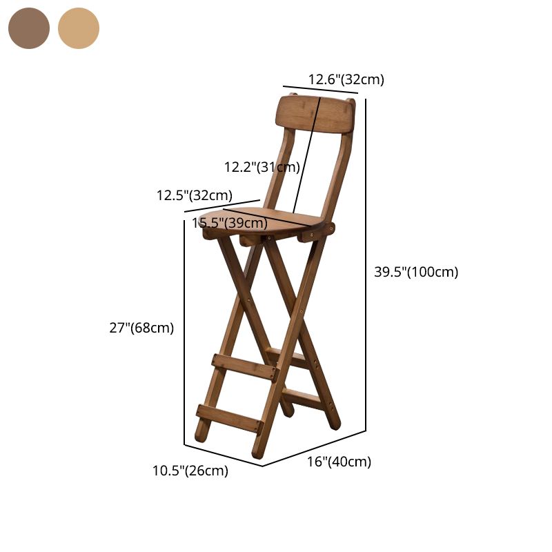 Modern Armless Foldable Counter Stool Wood Household Bar Stool with Pedal Clearhalo 'Bar Furniture' 'Bar Stools' 'bar_stools' 'furn' 'furn_bar_stools' 'furniture_bar_stools' 'Kitchen & Dining Furniture' 'kitchen&dining_furn' 'kitchen' 'kitchen_furn' Furniture' 1200x1200_861feda0-460a-4e59-abf7-fc0e0f9806cd