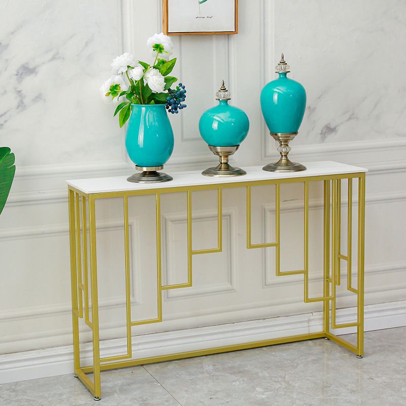 Console in pietra glam tavolo da 12 "w -rettangolo di accento per la sala