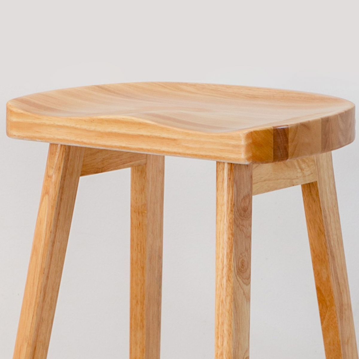 Tabouret de maison contemporain en bois massif en bois massif arrière sans tabouret