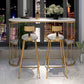 Light Luxury Oval Bar Table Stone Top Metal Pedestal Pub Table for Dining Room Clearhalo 'Bar Furniture' 'Bar Tables' 'bar_tables' 'Furniture' 'furniture_bar_tables' 'Kitchen & Dining Furniture' 1200x1200_862584f8-670e-4c99-a8a9-24a24b0a5a55