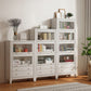 Glam Closed Back Standard Wood Shelf Bookcase for Bedroom Room