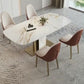 Luxurious Sintered Stone Top Dining Set Rectangle 1/4/5/7 Pieces Dinette Table Set Clearhalo 'Dining Room Sets' 'Dining Tables & Seating' 'dining_room_set' 'furn' 'furn_dining_room_set' 'Furniture' 'Kitchen & Dining Furniture' 1200x1200_86287462-bc0c-4699-af32-6d4e4e1742ec