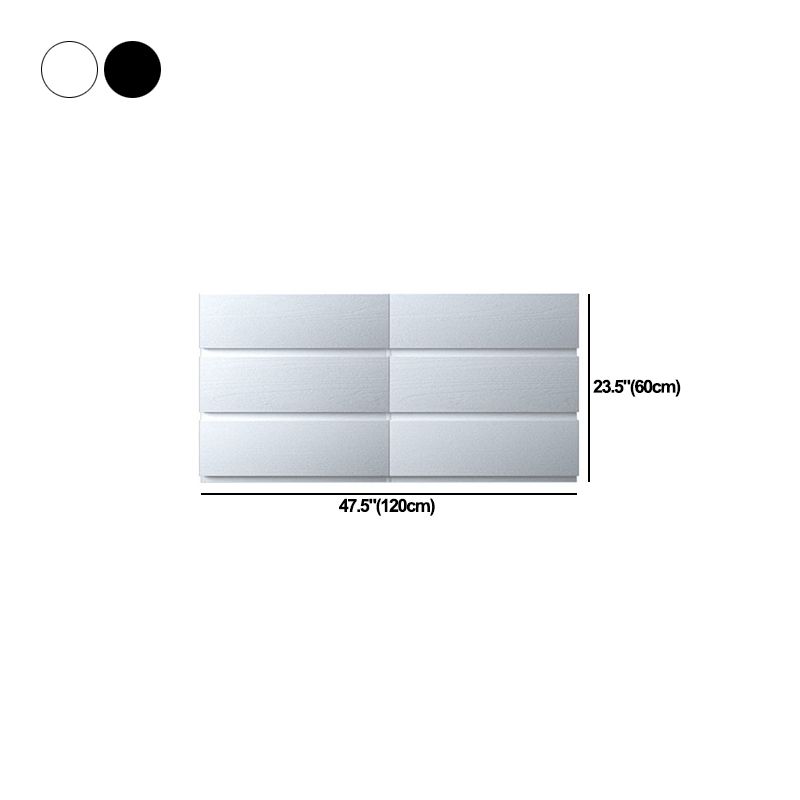 Weiße / schwarze Aufbewahrungstruhe 16 "W vertikale Dessouskiste für Schlafzimmer