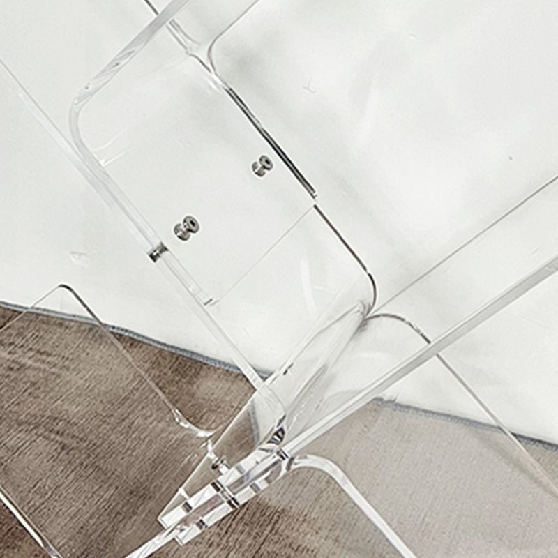 Zeitgenössischer Acryl -Bücherregal Standard Clear Open Back Bücherregal