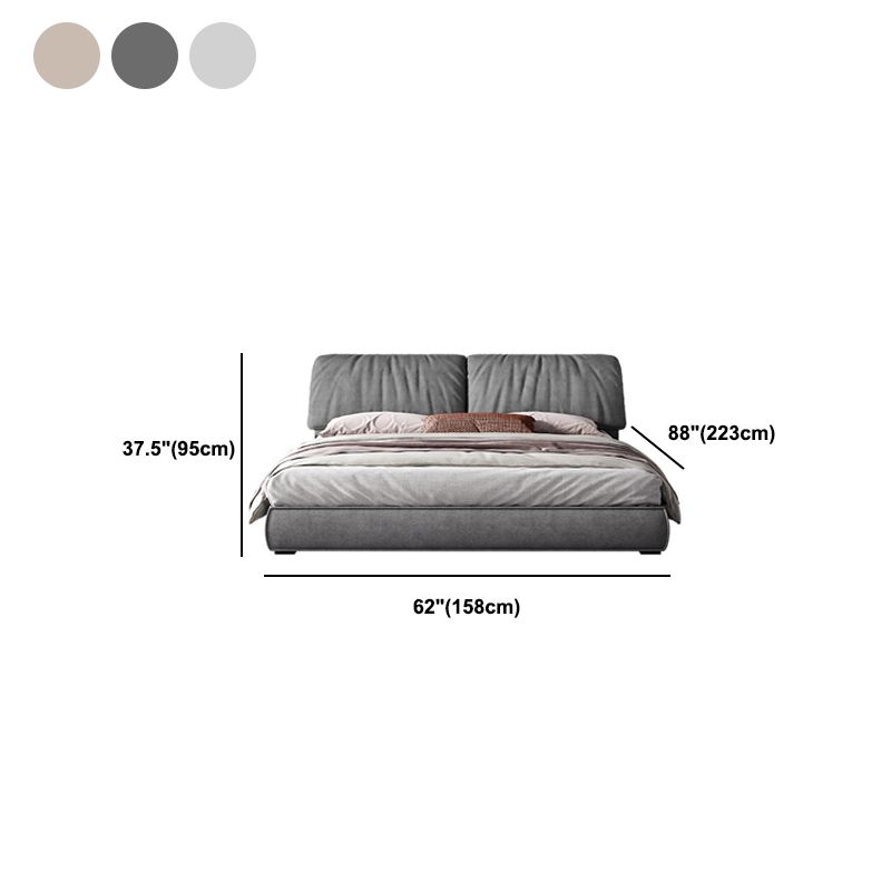 Le matelas en bois massif glam comprend un lit de tête de lit rembourré à panneau rectangulaire