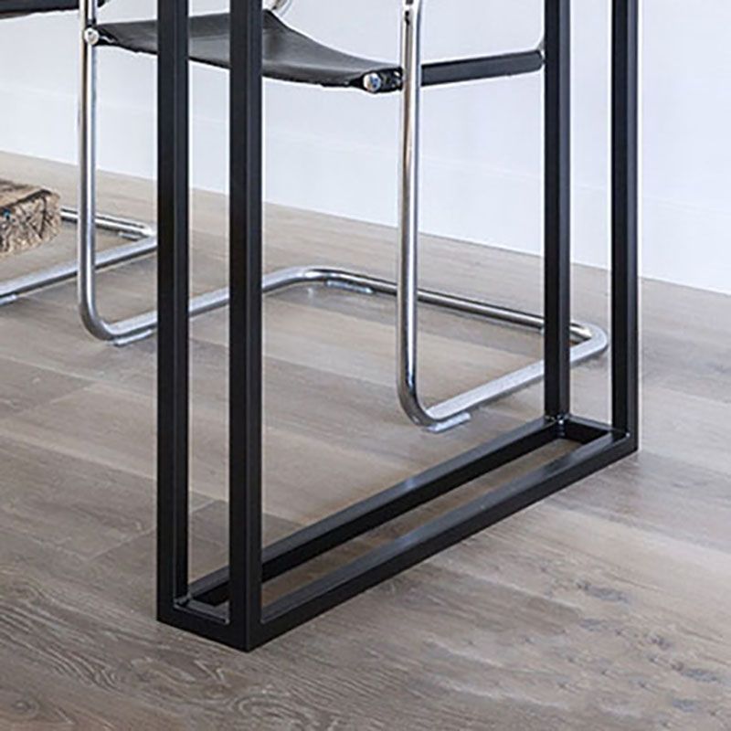 Solid Wood Top Dining Table Contemporary Dining Table with Sled Base in Black Clearhalo 'Dining Tables & Seating' 'Dining Tables' 'dining_table' 'furn' 'furn_dining_table' 'Furniture' 'furniture_dining_table' 'Kitchen & Dining Furniture' 'kitchen' 'kitchen_dining_table' 1200x1200_862c9b94-1b07-47ef-8ef1-509f21082611
