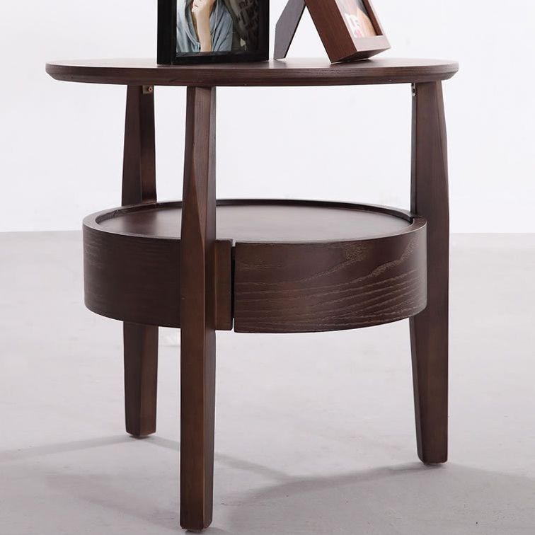 19.69 "Mesa de noche de 1 cortadora de altura gabinete de noche de madera maciza con piernas