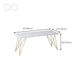 29.53" Tall Wooden Writing Desk Rectangular Office Desk with Hairpin Base