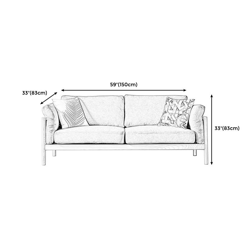 Contemporary Loose Back Sofa 32.68"High Pillow Top Arm Fabric Sofa for Living Room Clearhalo 'furn' 'furn_sofas' 'Furniture' 'furniture_sofas' 'kitchen' 'kitchen_sofas' 'Living Room Furniture' 'Sofa' 'sofas' 1200x1200_862daa88-49e2-497e-8859-da48b1c2e26b